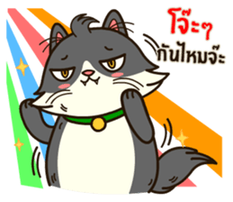 Angry Cat Jumping Punch sticker #14613492