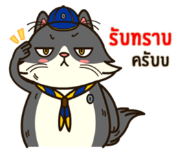 Angry Cat Jumping Punch sticker #14613496