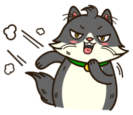 Angry Cat Jumping Punch sticker #14613497