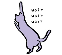 cat posture blues sticker #14613519