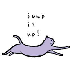 cat posture blues sticker #14613523