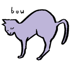 cat posture blues sticker #14613529