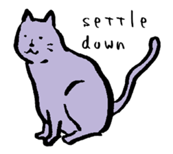 cat posture blues sticker #14613533