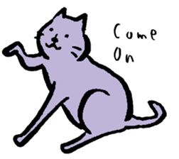 cat posture blues sticker #14613540