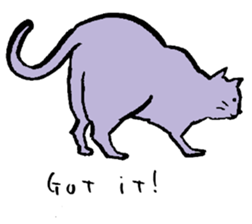 cat posture blues sticker #14613545