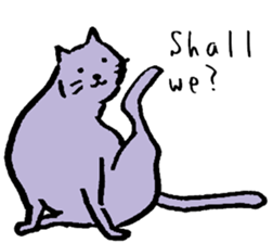 cat posture blues sticker #14613546