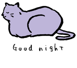 cat posture blues sticker #14613548