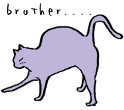 cat posture blues sticker #14613554