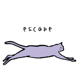 cat posture blues sticker #14613557