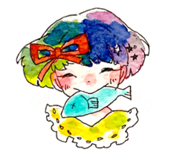 D and C girl sticker #14614096