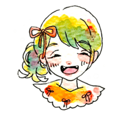 D and C girl sticker #14614099