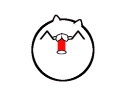 Cat with red pants sticker #14614146