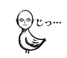 Human face birds Sticker sticker #14614311