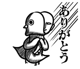 Human face birds Sticker sticker #14614313