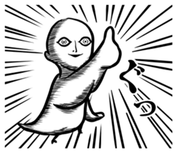 Human face birds Sticker sticker #14614315