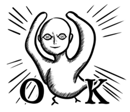 Human face birds Sticker sticker #14614316