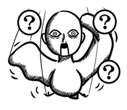 Human face birds Sticker sticker #14614319