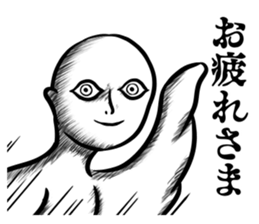 Human face birds Sticker sticker #14614322