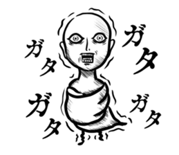 Human face birds Sticker sticker #14614325