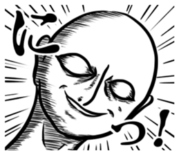 Human face birds Sticker sticker #14614329