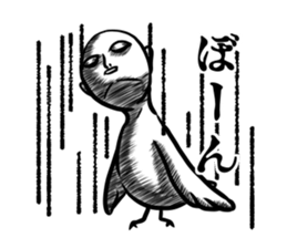 Human face birds Sticker sticker #14614333