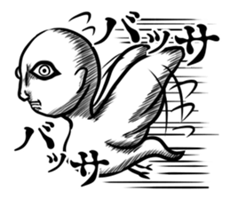 Human face birds Sticker sticker #14614335