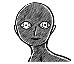 Human face birds Sticker sticker #14614341