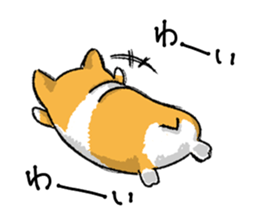 Rounded backside corgi sticker #14614362