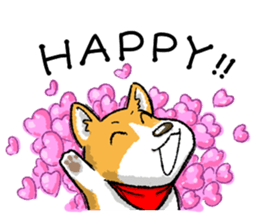 Rounded backside corgi sticker #14614364