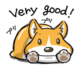 Rounded backside corgi sticker #14614366