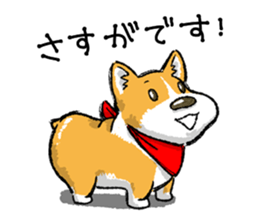 Rounded backside corgi sticker #14614368