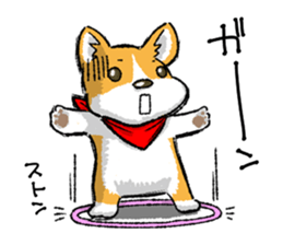 Rounded backside corgi sticker #14614373