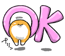 Rounded backside corgi sticker #14614374