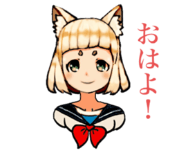 kitsune sailor girl sticker #14614846