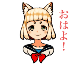 kitsune sailor girl sticker #14614846