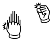 Hands movement sticker #14616065