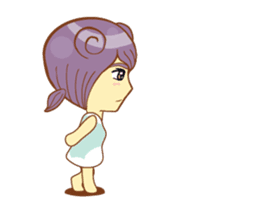 Mini mina girl isan/eng sticker #14616911