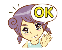 Mini mina girl isan/eng sticker #14616912