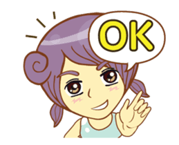 Mini mina girl isan/eng sticker #14616912