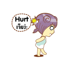 Mini mina girl isan/eng sticker #14616915