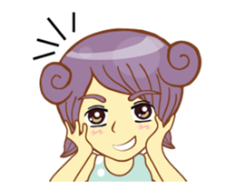 Mini mina girl isan/eng sticker #14616916