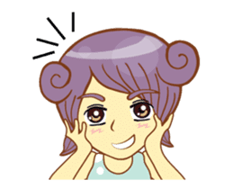 Mini mina girl isan/eng sticker #14616916