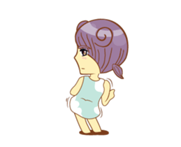 Mini mina girl isan/eng sticker #14616917