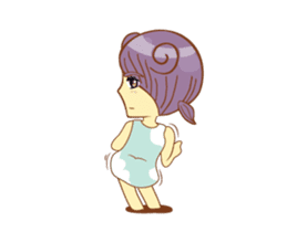 Mini mina girl isan/eng sticker #14616917