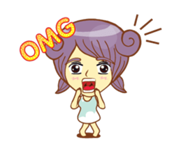 Mini mina girl isan/eng sticker #14616918