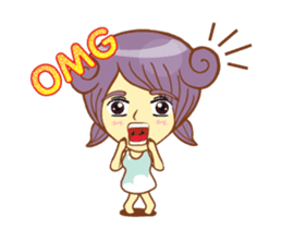 Mini mina girl isan/eng sticker #14616918