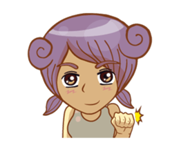 Mini mina girl isan/eng sticker #14616920