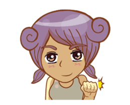 Mini mina girl isan/eng sticker #14616920