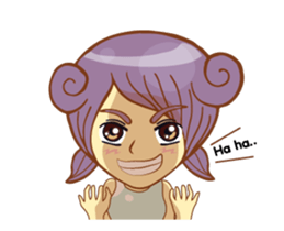 Mini mina girl isan/eng sticker #14616922