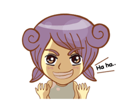 Mini mina girl isan/eng sticker #14616922